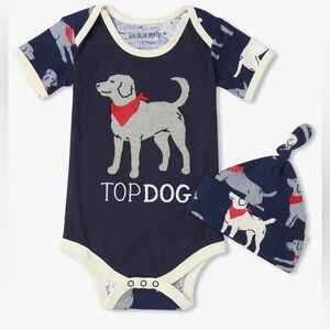 🆕 Hatley - Bandana Labs Baby Bodysuit w/ Hat - 12-18M